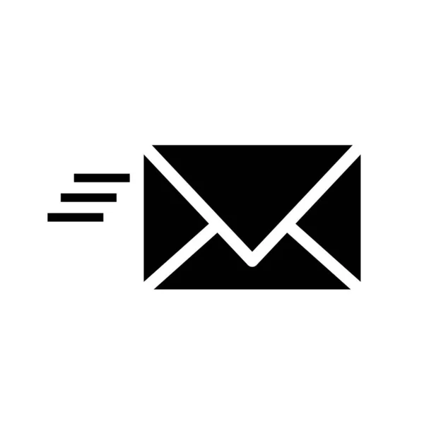 Email Enviando Ícone Silhueta Enviar Email Vetor Editável — Vetor de Stock