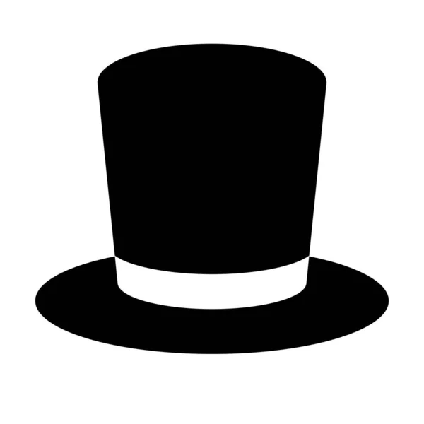 Silk Hat Icon Gentleman Hat Editable Vector — Stock Vector