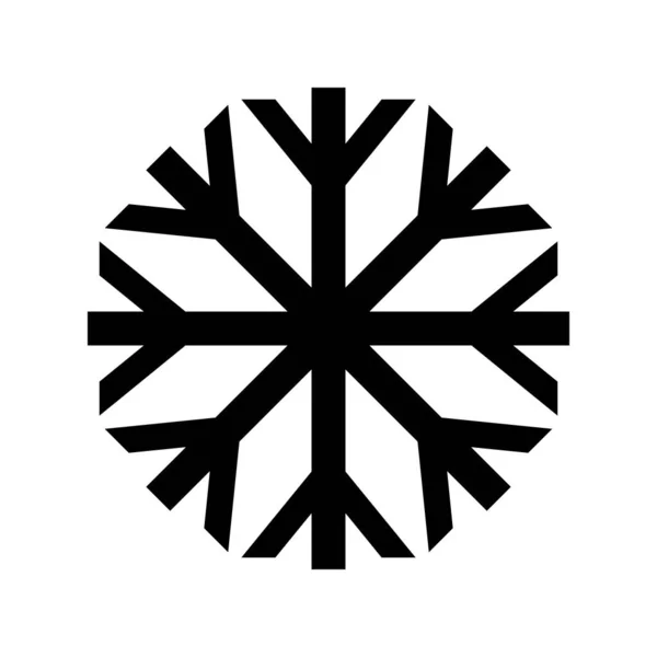 Ikona Sněhové Vločky Winter Upravitelný Vektor — Stockový vektor