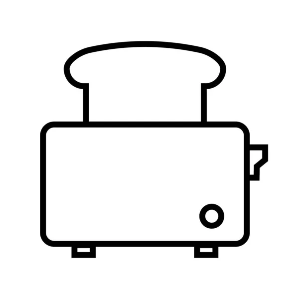 Sandwich Brot Und Toaster Symbol Editierbarer Vektor — Stockvektor