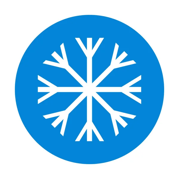 stock vector Round snowflake icon. Winter and ice crystal. Editable vector.