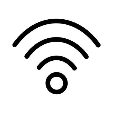 Wifi Sinyal. Mobil İnternet İletişimi. Düzenlenebilir vektör.