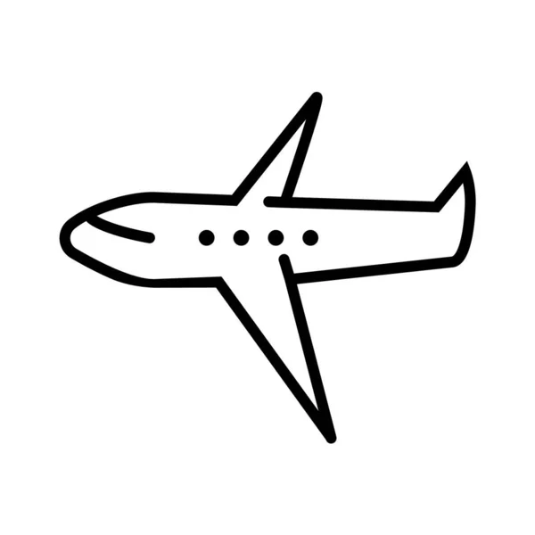 Icono Avión Simple Avión Pasajeros Vector Editable — Archivo Imágenes Vectoriales