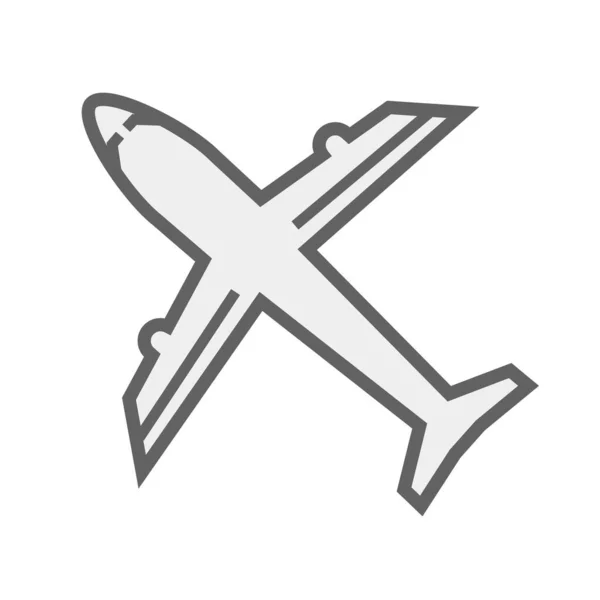 Uçak Vektör Simgesi Uçak Seyahat Düzenlenebilir Vektör — Stok Vektör