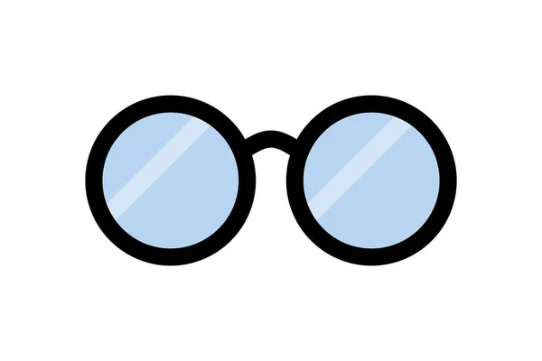 Parlak Yuvarlak Bardaklar Güneş Gözlüğü Aksesuarlar Düzenlenebilir Vektör — Stok Vektör