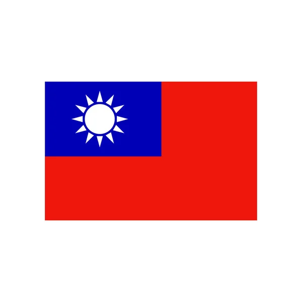 台湾国旗 中国の共和国 編集可能なベクトル — ストックベクタ