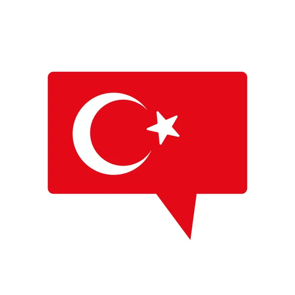 Bandera Turquía Icono Del Globo Vector Editable — Vector de stock