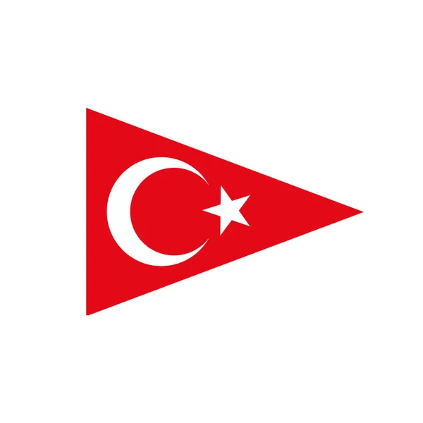 Turkse Vlag Turkse Wimpel Bewerkbare Vector — Stockvector