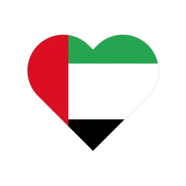 Bandera Los Emiratos Árabes Unidos Forma Corazón Bandera Los Eau — Archivo Imágenes Vectoriales