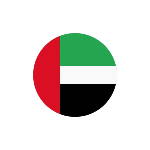 Bandera Redonda Los Emiratos Árabes Unidos Bandera Los Eau Vector — Archivo Imágenes Vectoriales