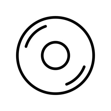 Parlak ve basit CD simgesi. Düzenlenebilir vektör.