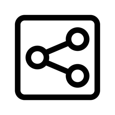 Kare paylaşım düğmesi. Paylaş düğmesi. Düzenlenebilir vektör.