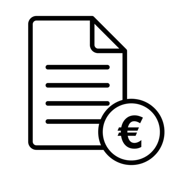 Einfache Euro Münzen Und Symbole Für Finanzdokumente Editierbarer Vektor — Stockvektor