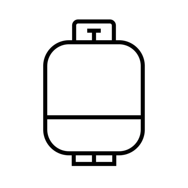 Propane Gas Cylinder Icon Gas Storage Tank Editable Vector — Stock Vector