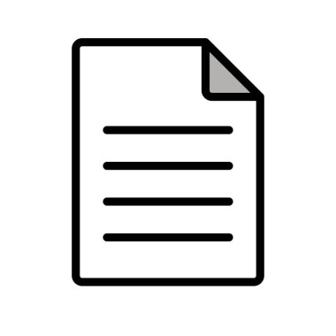 Düz tasarım dosya simgesi. Belgeler. Düzenlenebilir vektör.