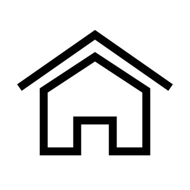 Simge Evi. Bina. Konut inşaatı. Düzenlenebilir vektör.