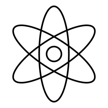 Basit atom. Bilim deneyi. Düzenlenebilir vektör.