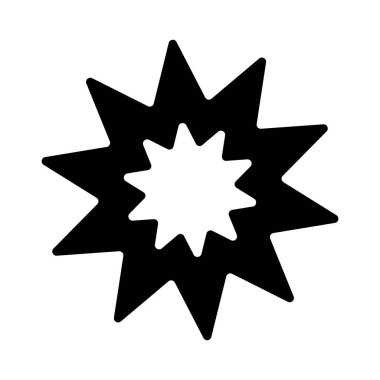 Pop shot siluet ikonu. Patlama oldu. Düzenlenebilir vektör.