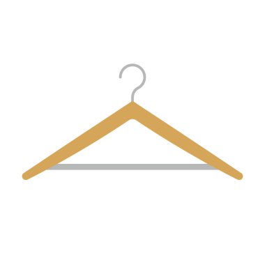 Ahşap ve çelik askı ikonu. Düzenlenebilir vektör.