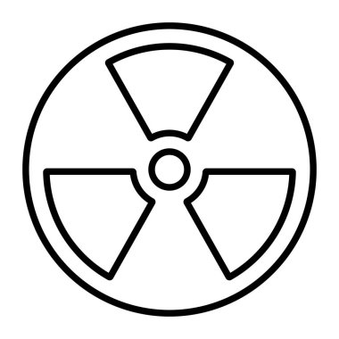 Basit Radyoaktif Simge. Nükleer işaret. Düzenlenebilir vektör.