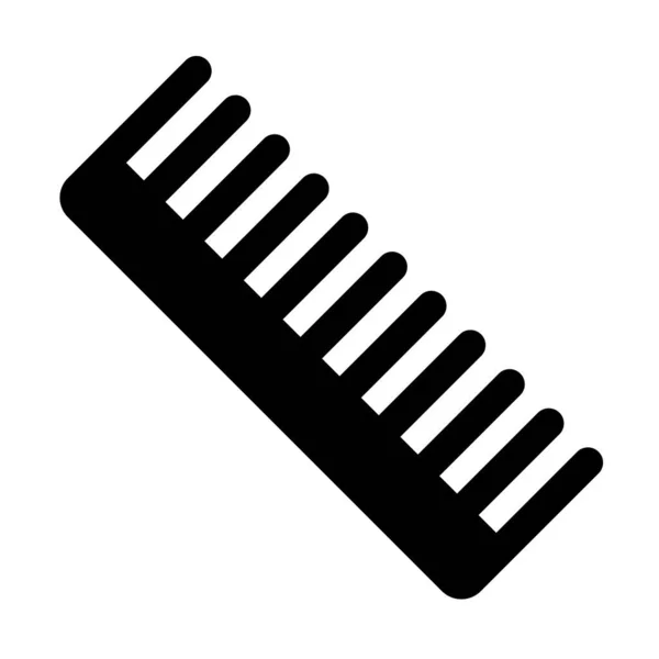 Icône Silhouette Peigne Peigne Cheveux Amenity Vecteur Modifiable — Image vectorielle