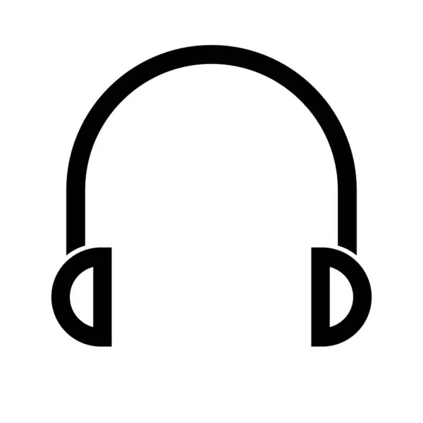 Ícone Fone Ouvido Simples Ícone Musical Vetor Editável —  Vetores de Stock