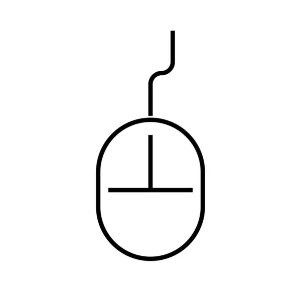 Иконка Округлой Компьютерной Мыши Редактируемый Вектор — стоковый вектор