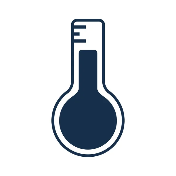 Thermometer Silhouette Icon Measurement Temperature Editable Vector — Stock Vector