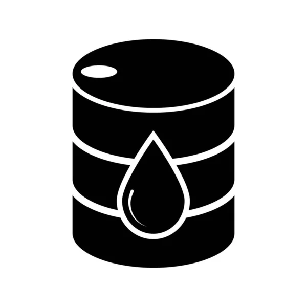 Rohöl Und Benzinfass Symbol Editierbarer Vektor — Stockvektor