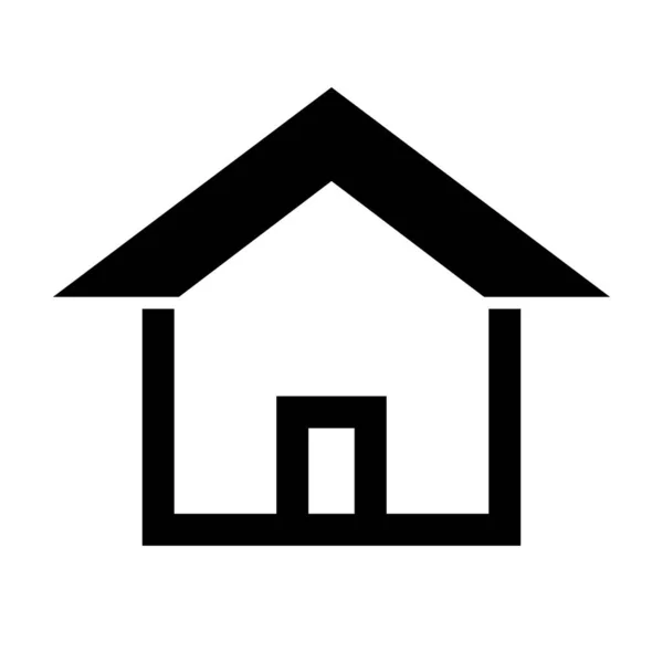 Detached House Silhouette Icon Single Family House Editable Vector — Stock Vector