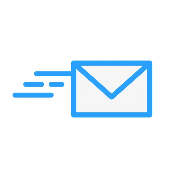 Enviar Ícone Email Contacto Vetor Editável — Vetor de Stock