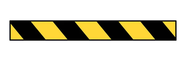 Barra Rayas Amarillas Negras Icono Precaución Construcción Vector Editable — Vector de stock