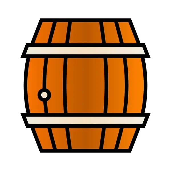 Modern Barrel Icon Wine Aging Editable Vector — Stock Vector