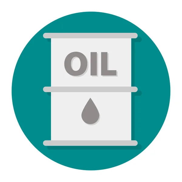 Σύγχρονη Στρογγυλό Βαρέλι Πετρελαίου Εικονίδιο Υγρά Καύσιμα Επεξεργάσιμο Διάνυσμα — Διανυσματικό Αρχείο