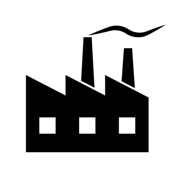 工厂设施和排放的有害气体 可编辑矢量 — 图库矢量图片