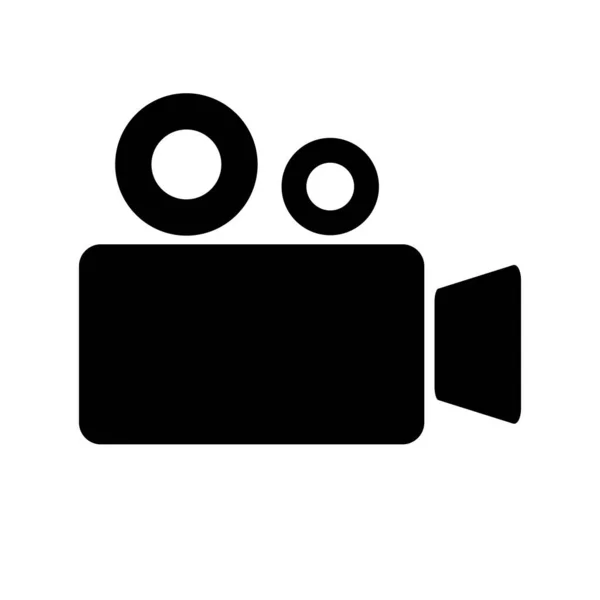 Filmkamera Ikone Filmrolle Editierbarer Vektor — Stockvektor