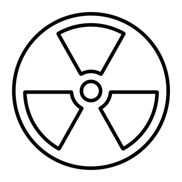 Ícone Radioativo Simples Sinal Nuclear Vetor Editável — Vetor de Stock
