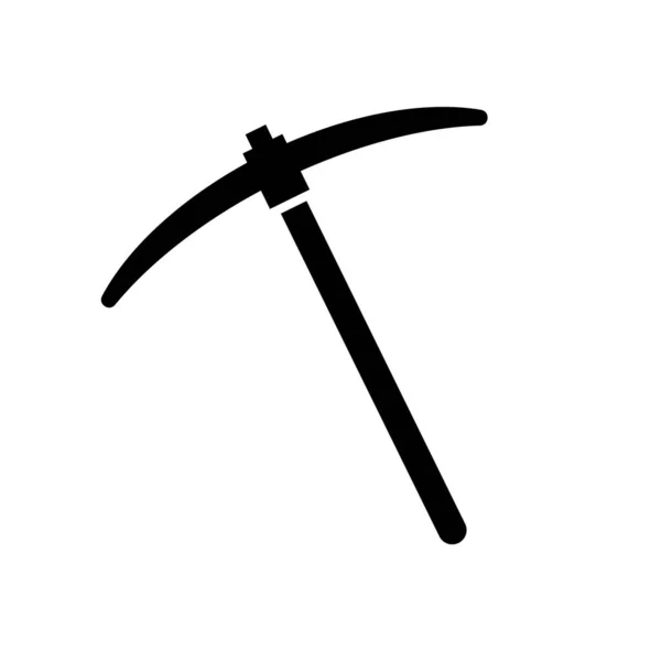 Значок Силуэта Пикокса Горный Инструмент Редактируемый Вектор — стоковый вектор