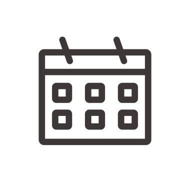 Takvim. Randevu listesi. Takvim. Düzenlenebilir vektör.