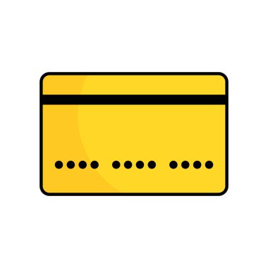 Düz tasarım altın kart ikonu. Düzenlenebilir vektör.