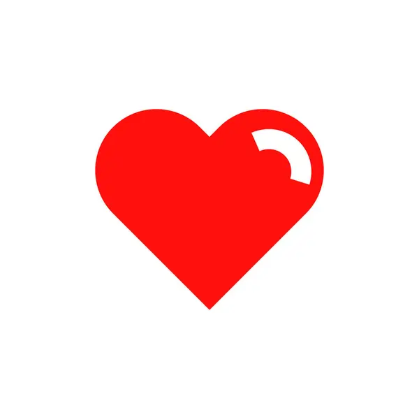 Icône Marque Coeur Avec Design Plat Amour Sentiments Vecteur Modifiable — Image vectorielle