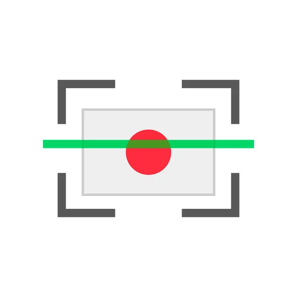 Ícone Digitalização Bandeira Japonesa Inspeção Japão Vetor Editável — Vetor de Stock
