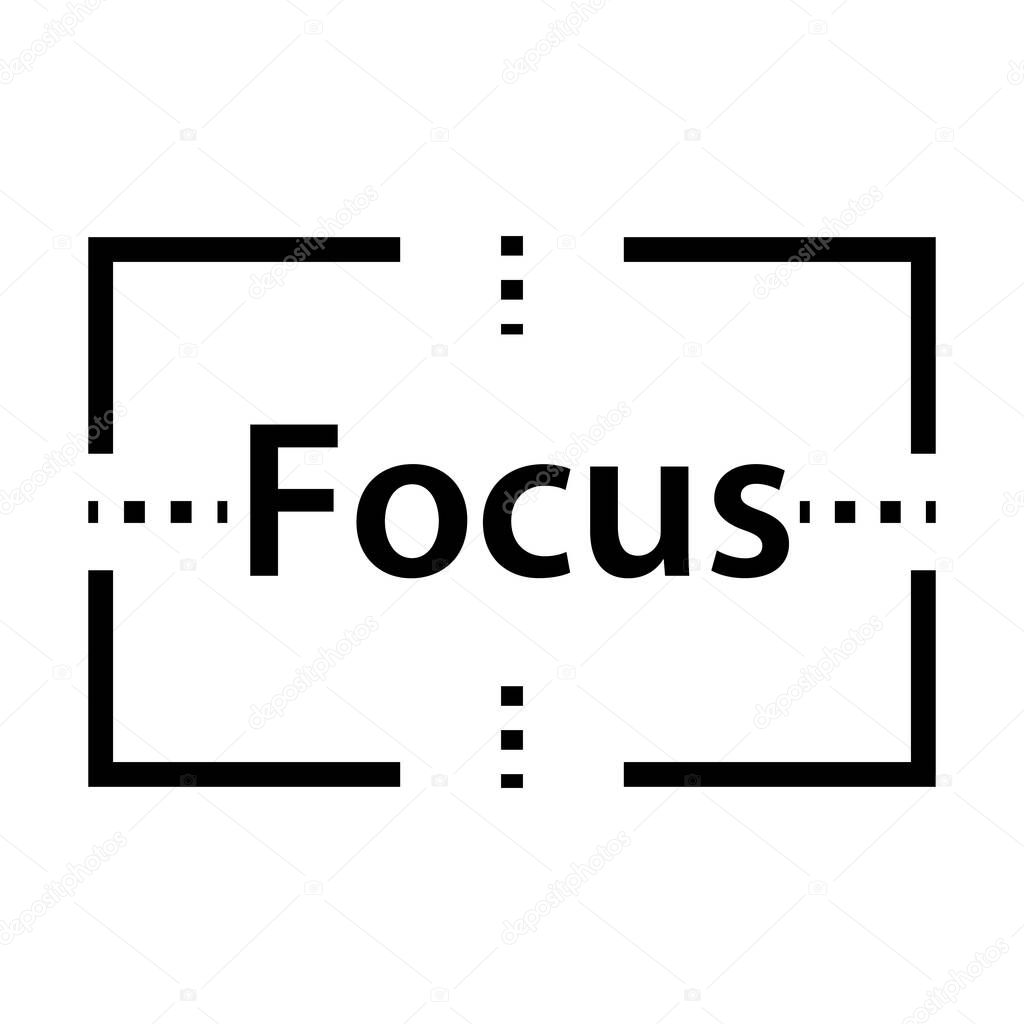 Focus icon. Aiming icon. Editable vector.