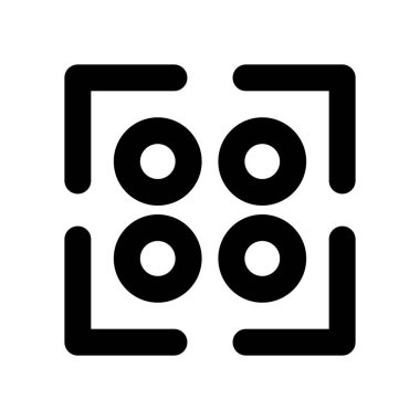 QR kod simgesi aç. Düzenlenebilir vektör.