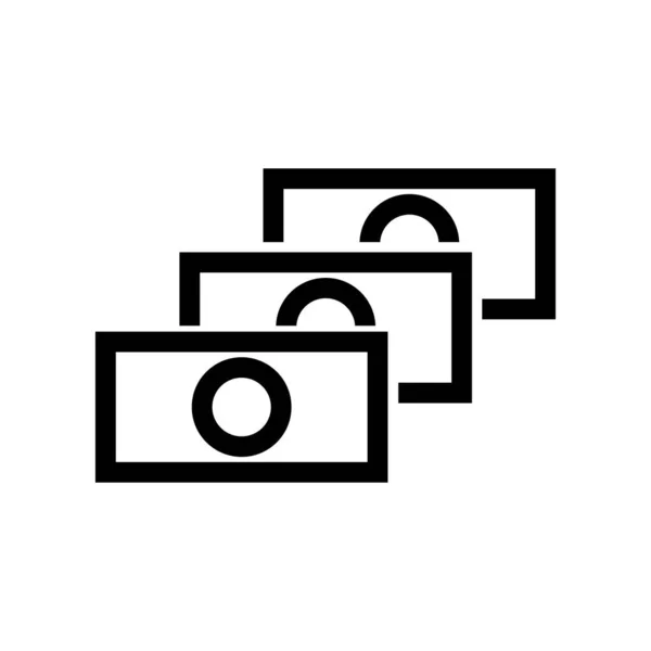 Simple Bill Icons Money Editable Vector — Stock Vector