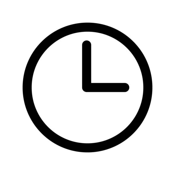 Simple Reloj Reloj Pared Hora Vector Editable — Vector de stock