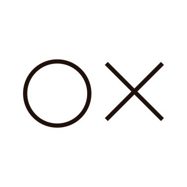 Siyah daire ve haç işareti simgesi seti. Düzenlenebilir vektör.