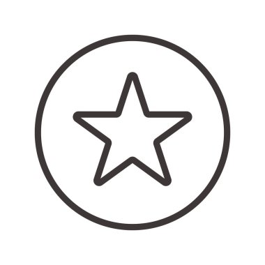 Basit favori yıldız düğmesi. Düzenlenebilir vektör.