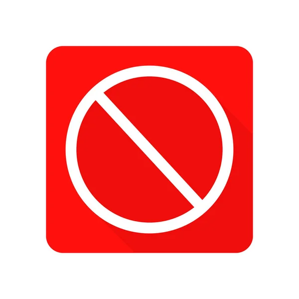 Ícone Caixa Proibição Restrição Vetor Editável — Vetor de Stock