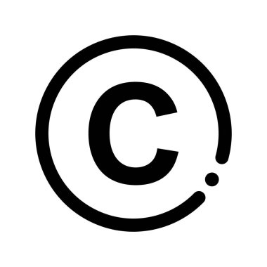 Modern telif hakkı ikonu. Haklar. Düzenlenebilir vektör.